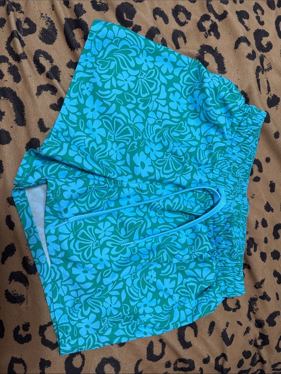 wild fable Pants - wild fable Teal Floral Drawstring Athletic Shorts